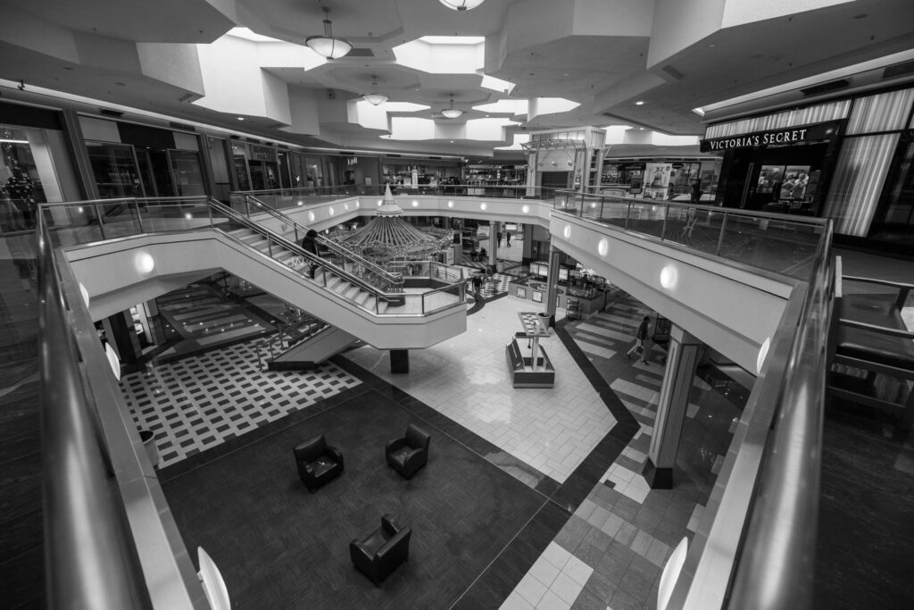 A shopping mall with a retail location for the Victoria's Secret cyber attack